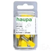 Haupa Érvéghüvely iker 2* 6,0/14 sárga 270797/10 SmallPack, (10db/bliszter)