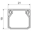 Kopos mini öntapadó kábelcsatorna, 20X20mm-es, műanyag, fehér, LHD 20X20 P2