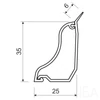 Kopos padlószegélycsatorna, 25x35mm-es, műanyag, sötét fa (barna), LP 35 TD