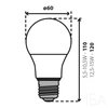 Kanlux 27272, IQ-LED A60 5,5W-CW 480lm hideg fényű E27, led izzó, 27272