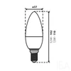 Kanlux 27296, IQ-LED C37 5,5W-CW 490lm hideg fényű E14, gyertya, led izzó, 27296