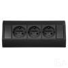 ORNO Sarokba illeszthető asztali elosztó, MINI, 3db 230V-os dugaljal, fekete, SCHUKO, max 3600W, GM-9001(GS)/B ORNO Sarokba illeszthető asztali elosztó, MINI, 3db 230V-os dugaljal, fekete, SCHUKO, max 3600W, GM-9001(GS)/B