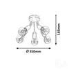 Rábalux Almus, mennyezeti lámpa, 5xE27, fekete, flexibilis, 6809