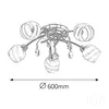 Rábalux 2622 Melissa, modern mennyezeti lámpa üveg kristálydekorációval