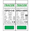 Tracon túlfeszültség levezető, T2+T3 AC típusú, egybeépített, ESPD2+3-40-3+1P