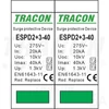 Tracon túlfeszültség levezető, T2+T3 AC típusú, egybeépített, ESPD2+3-40-4P