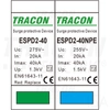 Tracon túlfeszültség levezető, T2 AC típusú, cserélhető betéttel, ESPD2-40-1+1P