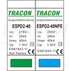 Tracon túlfeszültség levezető, T2 AC típusú, cserélhető betéttel, ESPD2-40-1+1P