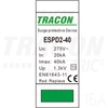 Tracon túlfeszültség levezető, T2 AC típusú, cserélhető betéttel, ESPD2-40-1P
