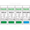 Tracon túlfeszültség levezető, T2 AC típusú, cserélhető betéttel, ESPD2-40-3+1P