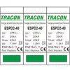 Tracon túlfeszültség levezető, T2 AC típusú, cserélhető betéttel, ESPD2-40-3P