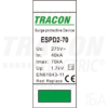 Tracon túlfeszültség levezető betét, T2 AC típusú, 70 NPE, ESPD2-70NPE