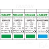Tracon túlfeszültség levezető, T2 AC típusú, cserélhető betéttel, ESPD2-70-3+1P