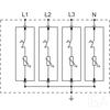 Tracon túlfeszültség levezető, T2 AC típusú, cserélhető betéttel, ESPD2-40-4P
