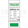 Tracon túlfeszültség levezető, T3 AC típusú, egybeépített, ESPD3-10-2P