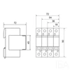 Tracon túlfeszültség levezető, T2 AC típusú, cserélhető betéttel, ESPD2-70-4P