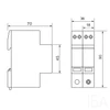 Tracon túlfeszültség levezető, T2+T3 AC típusú, egybeépített, ESPD2+3-40-1+1P