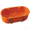 Tracon Gipszkarton szerelvénydoboz, dupla, fedél nélkül, narancssárga, 140x65x45mm, IP44, GD71D