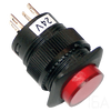 Tracon Mini jelzőlámpás nyomógomb, piros, MNG-110R