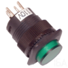 Tracon Mini jelzőlámpás nyomókapcsoló, zöld, MNK-110G