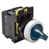 Tracon Világítókaros kapcsoló, kék, LED, kétállású, rugóvissza, NYK3-SL24B