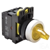 Tracon Világítókaros kapcsoló, sárga, LED, kétállású, rugóvissza, NYK3-SL24Y