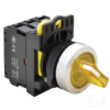 Tracon Világítókaros kapcsoló, sárga, LED, kétállású, rugóvissza, NYK3-SL24Y