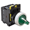 Tracon Világítókaros kapcsoló, zöld, LED, kétállású, rugóvissza, NYK3-SL24G