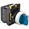 Tracon Világítókaros kapcsoló, kék, LED, háromállású, rugóvissza, NYK3-SL34B
