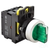 Tracon Világítókaros kapcsoló, zöld, LED, háromállású, NYK3-SL31G