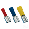 Tracon KCSH3 Szigetelt rátolható csatlakozó hüvely, sárgaréz, kék