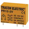 Tracon Print relé 2xCO érintkező 5A 12V DC, PR12-2V