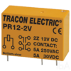 Tracon Print relé 2xCO érintkező 5A 12V DC, PR12-2V