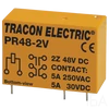 Tracon Print relé 2xCO érintkező 5A 48V DC, PR48-2V