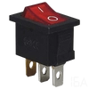 Tracon Billenőkapcsoló, BE-KI, piros-világító (0-I felirat) 16(6)A, 250V AC, TES-33