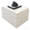 Tracon Tokozott főkapcsoló, BE-KI, 160A, 3P, 37kW, 88x88mm, 60°, TK-166/3T65 Tracon Tokozott főkapcsoló, BE-KI, 160A, 3P, 37kW, 88x88mm, 60°, TK-166/3T65