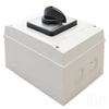 Tracon Tokozott főkapcsoló, BE-KI, 160A, 4P, 37kW, 88x88mm, 90°, TK-169/4T65 Tracon Tokozott főkapcsoló, BE-KI, 160A, 4P, 37kW, 88x88mm, 90°, TK-169/4T65
