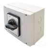 Tracon Tokozott főkapcsoló, BE-KI, 160A, 4P, 37kW, 88x88mm, 90°, TK-169/4T65 Tracon Tokozott főkapcsoló, BE-KI, 160A, 4P, 37kW, 88x88mm, 90°, TK-169/4T65