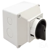 Tracon Tokozott főkapcsoló, BE-KI, 32A, 4P, 11kW, 64x64mm, TKF-32T Tracon Tokozott főkapcsoló, BE-KI, 32A, 4P, 11kW, 64x64mm, TKF-32T