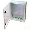 Tracon műanyag elosztószekrény, átlátszó ajtóval,400×300×165mm szerelőlappal IP65, TRACON TME403017T