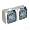 Tracon Falon kívüli kettős csatlakozóaljzat 16A/250VAC IP54, Tracon TR-PH02 Tracon Falon kívüli kettős csatlakozóaljzat 16A/250VAC IP54, Tracon TR-PH02