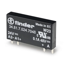 Finder SSR relé 1 NO záróérintkező 0,1A-es 24V/48V-os DC, 348170247048