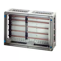 Hensel FP 3402 gyűjtősín szekrény átlátszó ajtóval, 250 A, 5 pólusú, 6 db szekrényösszekötővel