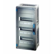 Hensel FP 1319 kismegszakítós szekrény átlátszó ajtóval, 36 osztásegységig, Fixconnect kapocstechnika PE és N kapcsokhoz, 6 db szekrényösszekötővel, IP65