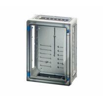 Hensel FP 2211 fogyasztásmérő szekrény átlátszó ajtóval, beépített mérőkereszttel és mérőrögzítő csavarokkal, 1 mérőhöz, 4 db szekrényösszekötővel