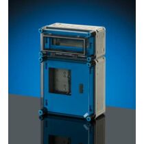 Hensel Mi 72212S-0 fogyasztásmérő szekrény 1 fázisú 1mérős szürke lappal 12 modullal