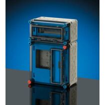 Hensel Mi 72213-0 fogyasztásmérő szekrény 1 fázisú 1mérős + csapófedél 12modul kék