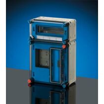Hensel Mi 72214S-0 1 fázisú fogyasztásmérő szekrény automatadobozzal 1x12x18mm osztásegységig, levehető fedéllel, kábelbevezetés 1 oldalról