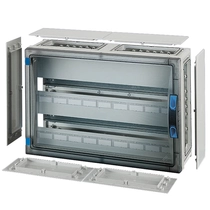 Hensel FP 1408 kismegszakítós szekrény 54 osztásegységig, zárólap készlettel, Fixconnect kapocstechnika PE és N kapcsokhoz, 6 db szekrényösszekötővel