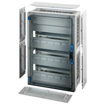 Hensel FP 1418 kismegszakítós szekrény 51 osztásegységig, zárólap készlettel, Fixconnect kapocstechnika PE és N kapcsokhoz, 6 db szekrényösszekötővel